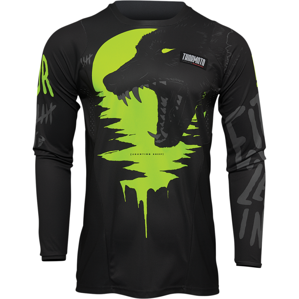 Moški motokros dres THOR Pulse Counting Sheep Charcoral Acid