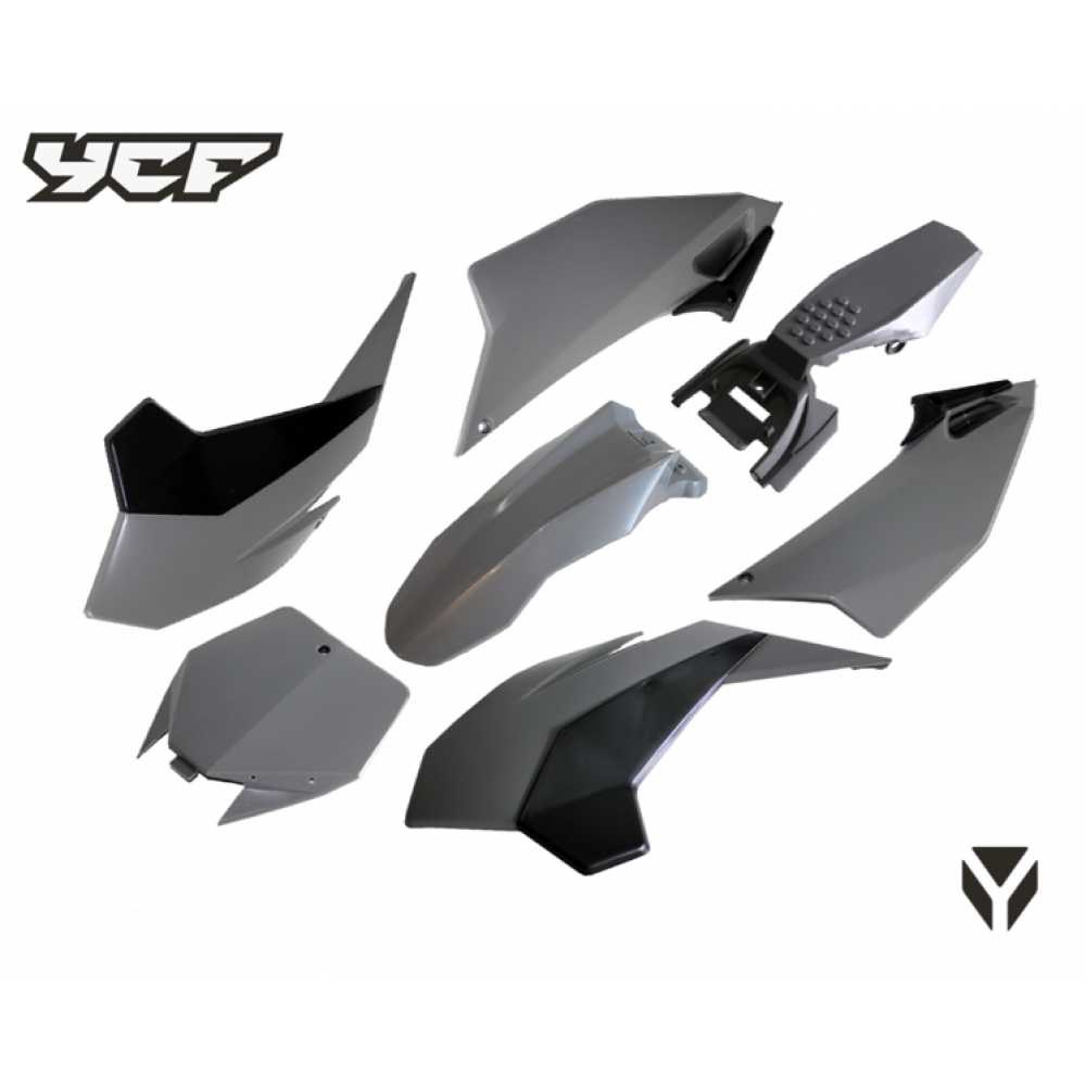 Set plastik YCF Pilot, SP1, SP2, SP3, SM150 sive barve
